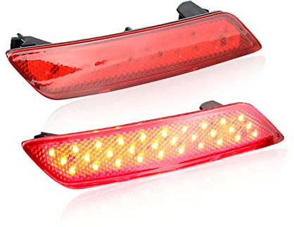SAFWEL Fendinebbia 2PCS Segnale Sequenziale Luci Dei Freni Fendinebbia Posteriori Per Berlina Civic 2013-2015 3 IN 1 Riflettore - Rosso Luci (Colore : Rosso, Taglia : 1 UK)