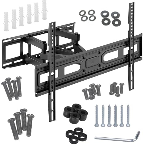 Maclean MC-710N TV Wandhalterung 37-80, Universal TV Halterung, Flach & Curved OLED QLED LCD LED Plasma Fernseher, max Vesa 600x400, Neigbar von +3° bis -15, max. Belastung bis 35kg