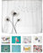 arteneur® - Pusteblume Schwarz und Weiß - Anti-Schimmel Duschvorhang 240x200 - Recycelt mit Öko-Tex Standard 100 - Beschwerter Saum, Blickdicht, Wasserdicht, Waschbar, 16 Ringe