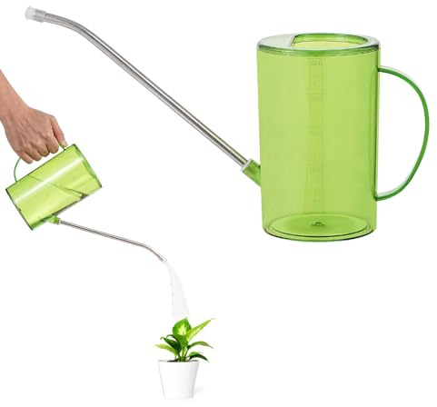 Long Spout Watering Can - 1L 34oz Mini Plant Bonsai Watering Can Small, Watering Devices for House Plants, Houseplant Seedling Plastic for Indoor Outoor Garden Office Home