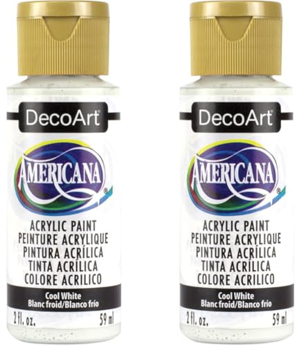 Deco Art Americana Acrylic Multi-Purpose Paint, Cool White, 59 ml (Pack of 2)