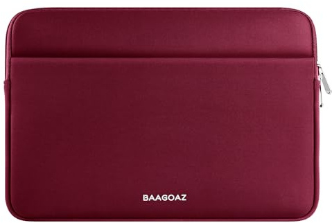 BAAGOAZ 15,6-16 Zoll Laptop Tasche Hülle, für die meisten 15,6 Laptop Chromebook Gaming Notebook, und 16 Schlanke Ränder PC Notebook Chromebook, Laptophülle Schutzhülle Laptoptasche, Rot
