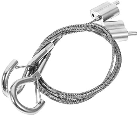 Generic 2 ganchos pesados para colgar cables en forma de S, ganchos para colgar cables de extensión, cinta adhesiva para interiores, ganchos de alambre, marco de cuerda de alambre, colgador de paneles
