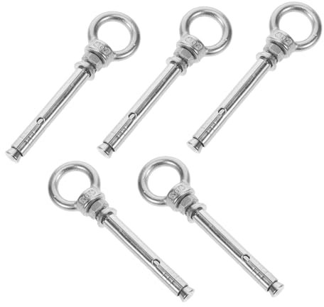 Gadpiparty 5piezas Cáncamos Perno De Ojo De Acero Inoxidable Colgador De Pernos De Ojo Para Hamaca De Columpio Interior o Exterior