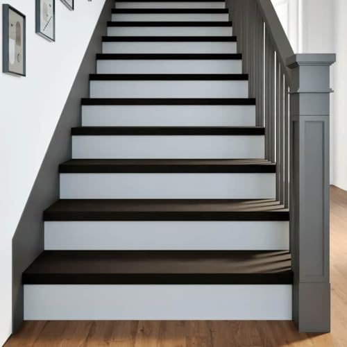 AJJHUUKI Articoli per la casa-gradini-gradini per scale 12 pz marrone scuro 100x30x2 cm legno massello rovere