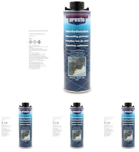 presto 603239 Protection bitumeuse pour bas de caisse noir 1000 ml (Lot de 4)