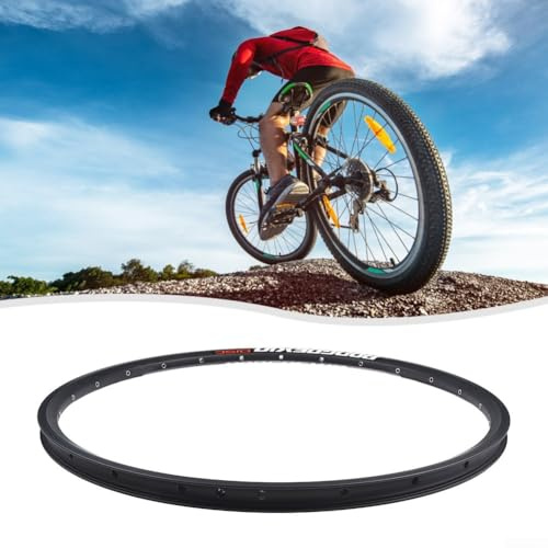 26 Inch Mountain Bike Wheel Rim, Double Layer Disc Brake Alloy Bicycle Rims, For 26x1.5-2.125 Tyres, 24/28/32/36 Holes, With Stainless Rivets, AV Valve(32 holes)