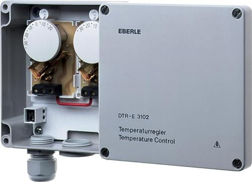 Eberle Controls Eberle Regler für DAchrinnenbezeizung DTR-E 3102 (zur Wandbefestigung, mit einstellbarem oberem und unterem Grenzwert, Temperaturbereich-20 – 35 °C) 191590190900, grau