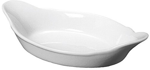 Royal Genware Oven Safe Oval Eared Dish 25cm | White Dish, Porcelain Dish | Commercial Quality Tableware by Royal Genware