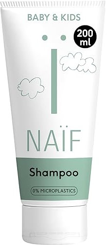 Naïf - Pflegeshampoo - für Baby und Kinder - Babyshampoo mit Inhaltsstoffen auf natürlicher Basis - 100% Vegan - 0% SLES - Ohne Mikroplastik, Silikone und Parabene - 200 ml