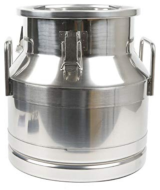 20L/5.25Gal Milk Cans-Stainless Steel Milk Transport Barrels Pail Milk Bucket Jug Oil Barrel Wine Barrel Canister Silicone Seal Barrels