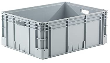 Provost Bac gerbable norme europe poignées ouvertes gris 132L - 80 x 60 x 32cm