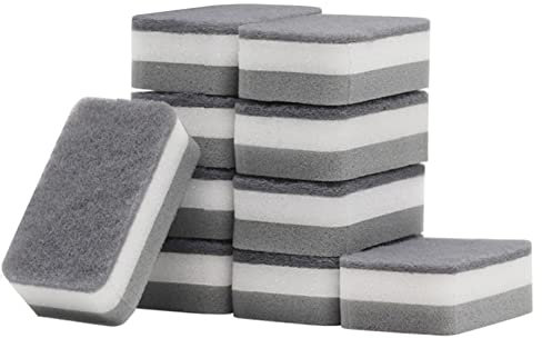 SyiXute 10 Piezas Esponja de Limpieza de Cocina Esponjas,Esponjas Mágicas de Goma de Borrar,Esponjas de Limpieza Multiusos para Limpiar Marcas de Cubierta,Cocina,Baño,Piso y Pared,Gris