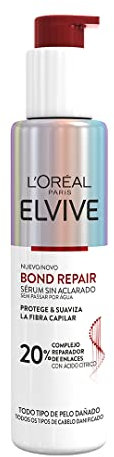 L'Oréal Paris Elvive Bond Repair Siero senza risciacquo Routine di Ricostruzione Profonda, Trattamento per Riparazione dei Capelli Danneggiati, 98% Meno di Rottura