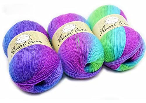 LICHENGTAI Ullgarn 100 g, handstickad garn virkgarn premium ull för stickning garn regnbågsgarn för tröjor, halsduk, leggings, handskar, strumpor
