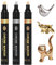 JDiction Metallic Chrome Markers, 3 Colors Permanent Markers Mirror Effect, 2-5mm Larger Application Area, High Gloss, Waterproof, Chrome Paint Pens for Christmas Resin Crafts, Coloring, Painting