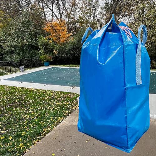 letesult Blue Pool Cover Storage Bag with 2 Handles - 43.3'' X 37.4 Large Swimming Pool Safety Cover Storage Bag Heavy Duty Pool Storage Bag for Winter Pool Covers & Pool Safety Cover