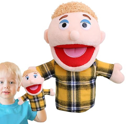 Títeres Familiares para niños,títeres de Miembros de la Familia | Marioneta de Peluche para Contar Historias | El Teatro Interactivo Muestra Marionetas y Marionetas de con Boca móvil para niño