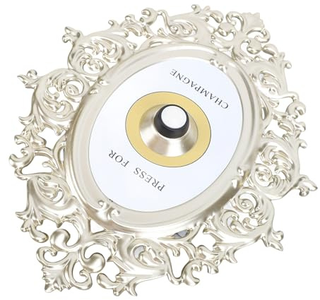 Champagne Doorbell for Home Hotel Decor French Style Iron Press Button for Special Events Tables Worktops Walls Suitable for Event Decoration Wedding Party