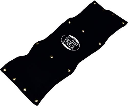 BAY 3-Kammern schwarz Wand-Schlagpolster FERTIG GEFÜLLT Schlagkissen, Sandsack, Boxsack, 115 cm, Wandsandsack, Makiwara, Wandschlagpolster, Wandschlagkissen, Wandmakiwara Wandboxkissen Wandboxpolster