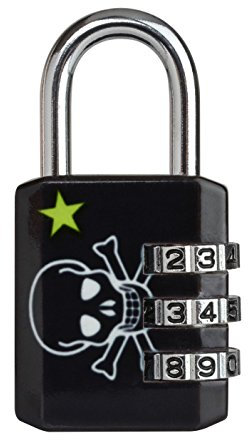 Master Lock 1509EURDSKILL Cadenas vestiaire Motif Tête de Mort Noir 30 mm