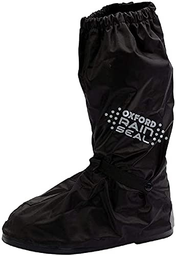 Motorcykel motorcykelskoter OXFORD regntätning vattentäta overboots unisex halkskydd återanvändbar utomhussport cyklist ryttare regn skoskydd vattentäta överskor skydd, Svart, Large