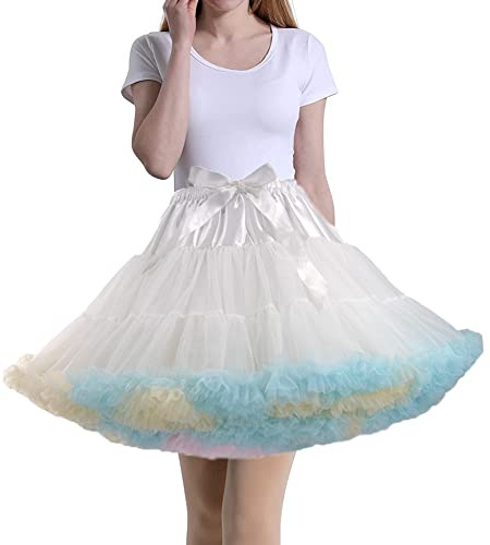 Tmade Women's Tulle Petticoat Tutu Party Multi-Layer Puffy Cosplay Skirt