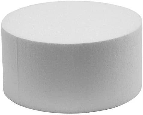 Disco in POLISTIROLO Tondo Alto per basi Torte e Dolci o Topper Finti - Base Tonda in POLISTIROLO espanso - Ideale da Rivestire in Pasta di Zucchero ECC. - Altezza 10cm (D 20 x H 10cm)