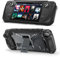 Miimall Compatible avec la coque Steam Deck avec support et bandoulière réglable, coque de protection en silicone antichoc ultra fine et antidérapante pour console de jeu Steam Deck - Noir