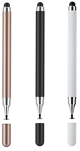 Redreo Stylus Pens for Touch Screens,3 Pack 2 in 1 Universal High Sensitivity Tablets Pens for iPad,Apple,Samsung Galaxy,Smartphones, Android, Microsoft and Other Touch Screens