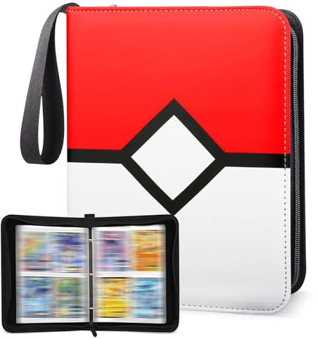 Raccoglitore Carte, 400 Tasche album carte 50 Pagine Album cartella da Collezione Porta PU Album Impermeabile Trasparente Carte Libro Cartes Regalo Perfetto per Giovani Collezionisti