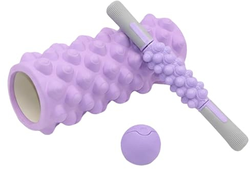 Set di rulli massaggiatori in schiuma con punto trigger e borsa, ideale per fitness e recupero muscolare