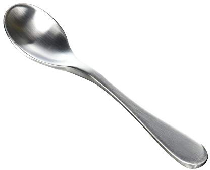 Knork Stainless Steel Demitasse Spoon (Set of 6), Matte Silver, Tiny Coffee-Appetizer Specialty Spoons, Specialty Demitasse