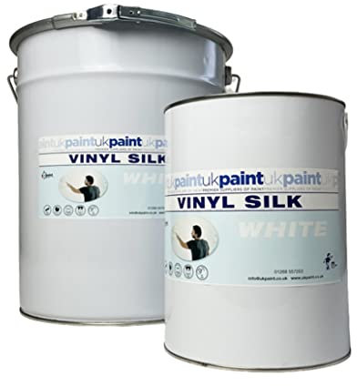 UK PAINT 5 Litres - Vinyl Silk Emulsion - Brilliant White