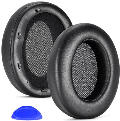 WH XB910N Ersatz-Ohrpolster, kompatibel mit Sony WH-XB910 XB910N Extra Bass Noise Cancelling Kopfhörer (nicht passend für WH-H910N Modell) Ohrpolster mit weichem Protein-Leder (schwarz)