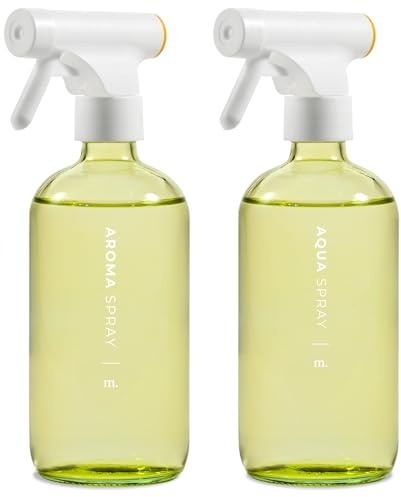 MAISONOVO Flacone spray da cucina - 500 ml giallo x 2 con 16 etichette