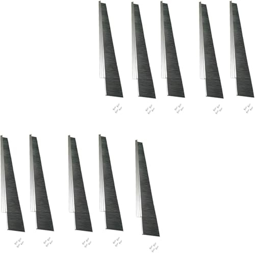 Retsun 10 Sets x 39.37 Inches Net Brush Hair Width 1 1/2 Inches Door Brush Sweeps Seal Garage Roll Up Door Brush Barn Door Seal Brush Sweep (1.5in, 10)