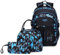 ZHIERNA Schulrucksack Jungen Teenager Rucksack Kinder Schultaschen Kinderrucksack Camouflage Rucksäcke Jugendliche Teens Schule Daypacks Schultertaschen Set Mit Lunchpaket und Federmappe