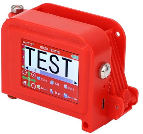 Hyuduo Stampante a Getto D'inchiostro Portatile Mini Stampante a Getto D'inchiostro Portatile 12,7 Mm HD 2,8 Pollici Touchscreen Design Ergonomico Macchina per Codifica a Getto