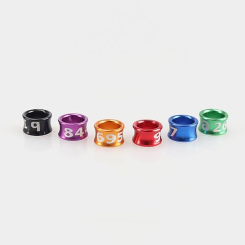 Small Bird Closed Leg Rings - Aluminum Alloy Bands for Budgies, Canaries, Doves - Secure Colorful Identification Tags for Training 50 Pieces 4.5mm