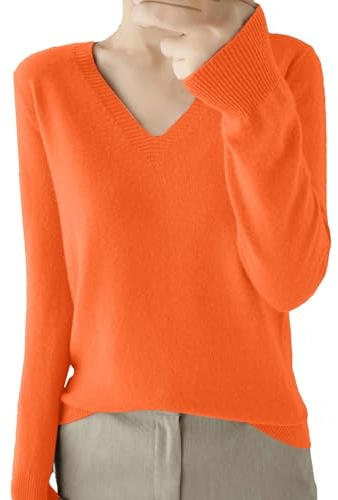 Jersey para mujer con cuello en V, manga larga, jersey de punto einfarbig, punto fino, camiseta básica para mujer, jersey de otoño ligero, tops elegantes de punto, suéter para mujer, camiseta de manga
