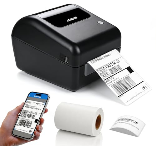 4x6 Thermal Label Printer with Built-in Label Holder, Bluetooth & USB