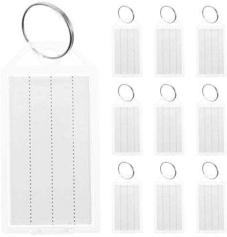 100 st vita plastnyckeltaggar nyckelringsetiketter Suitcase Bagage Travel Identification Bag Tag för hotell