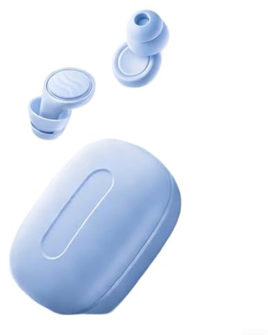 Tapones para los oídos ultra cómodos para dormir con reducción de ruido de 50 dB para noches de descanso y entornos de trabajo enfocados (azul)