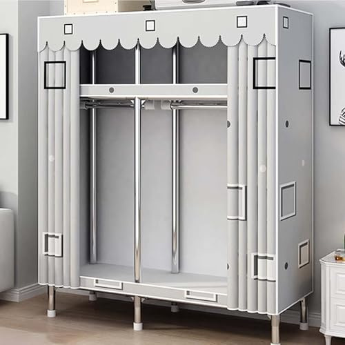 Bärbar tyggarderob för sovrum – tyggarderob med hängande skena 100 x 45 x 170 cm perfekt för förvaring av kläder och platsbesparande lösning