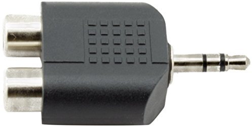 AKORD 3.5 mm Male Stereo Plug to 2 RCA Female Jack Audio Y Splitter Adapter