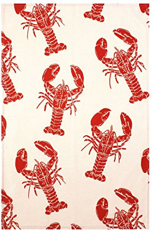 Ulster Weavers Hummer Geschirrtuch, Baumwolle, Hummermotiv, 74 x 48 cm, rot