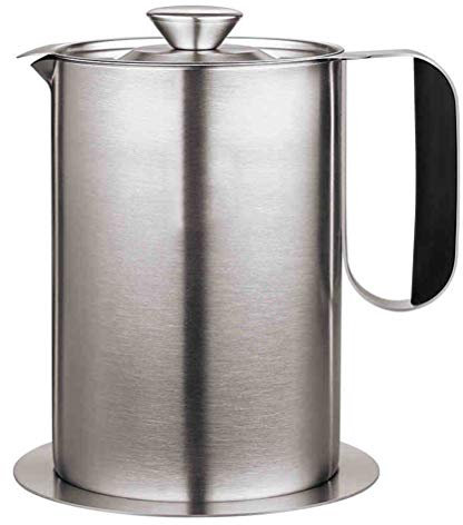 HEMOTON Lata De Aceite Jarra Separadora De Grasa Latas De Colador De Grasa De Cocina Recipiente Colador De Grasa Contenedor De Grasa De Metal Bote De Grasa Acero Inoxidable Aceite De Oliva