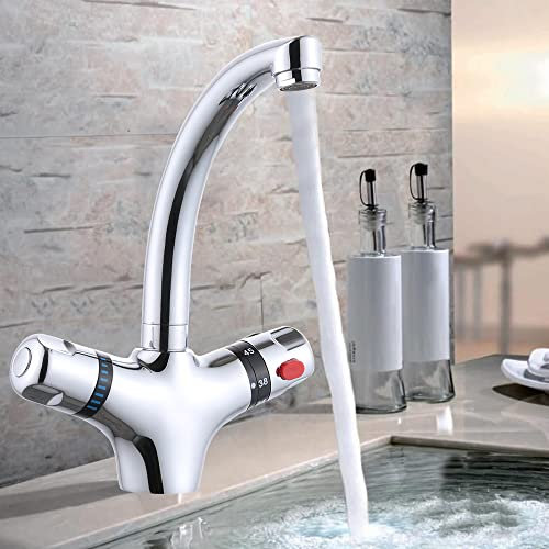 Bagno 38 ℃ Rubinetto termostatico lavabo con serratura di sicurezza lavabo rubinetto rubinetto