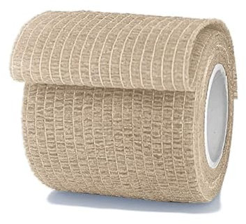 JOYDREAMDESIGN 4.8m Nastro Avvolgente Benda Elastica Autoadesiva Colorata Sportiva Per Imbottiture Di Supporto Del Ginocchio Dito Caviglia Palmo Spalla-Beige,10cm X 4.8m